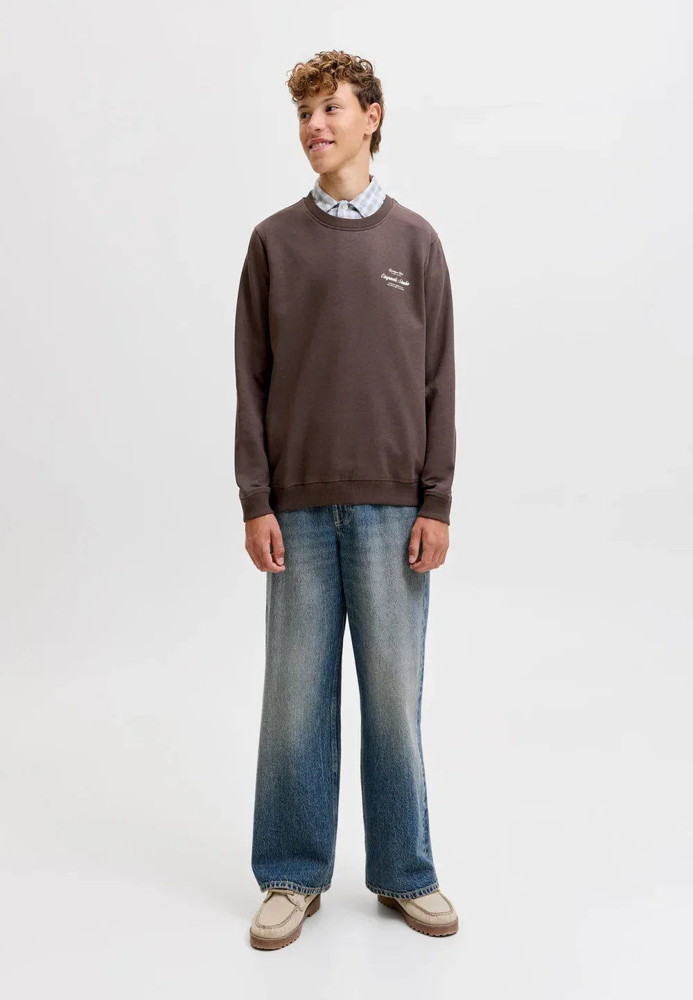 Толстовки с принтом на спине, толстовки для подростков - толстовка Jack & Jones Junior, Java