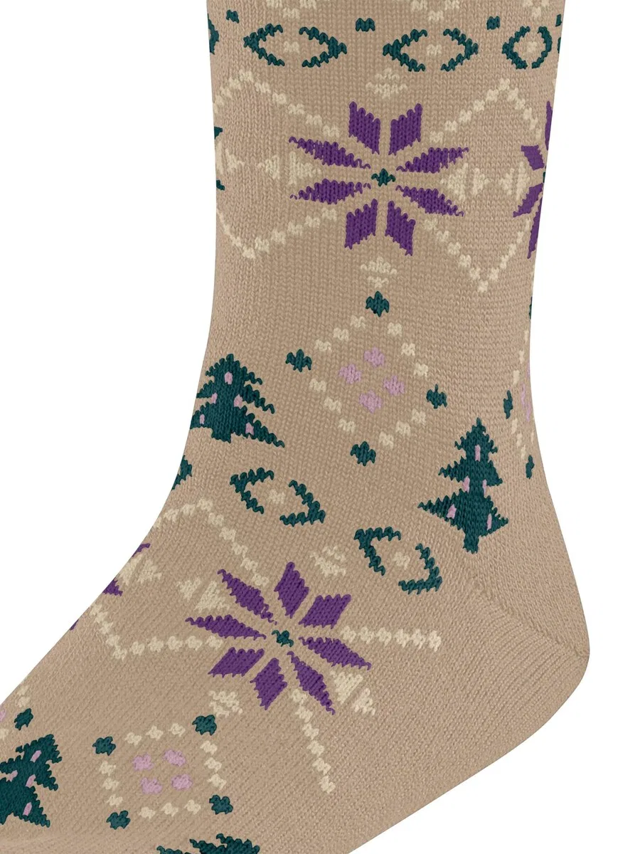 Носки FALKE 'Nordic Fair Isle', светло-коричневый — фото 4