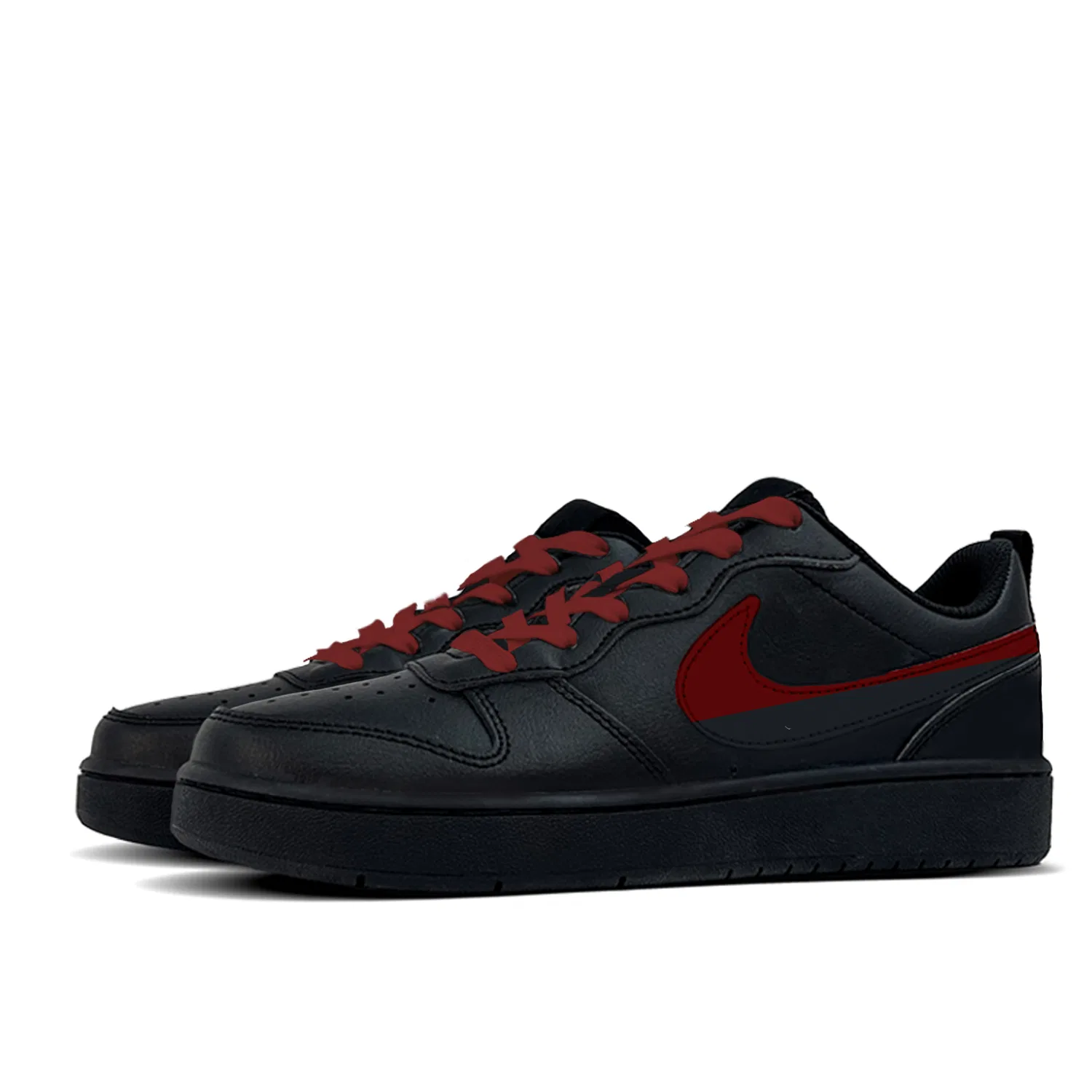 Детские кроссовки для скейтбординга с принтом Court Borough Kids' Skateboarding Shoes Grade School Nike, Black — фото 4