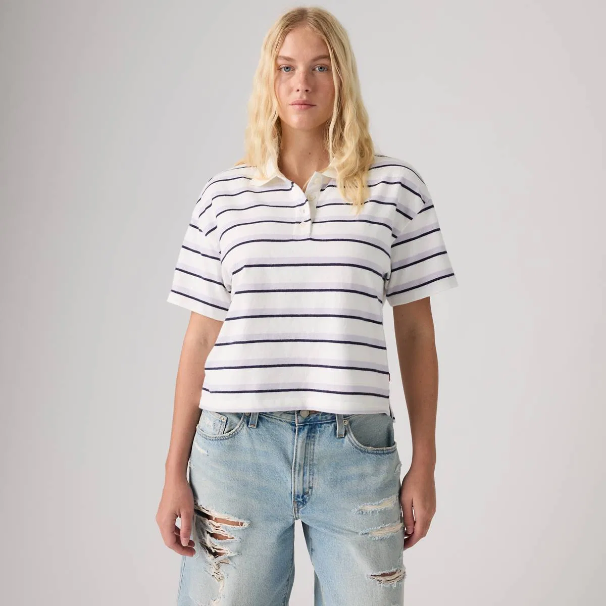 Дидион регби поло Levi's, Pepper Stripe Lavender Blue - Multi-Color