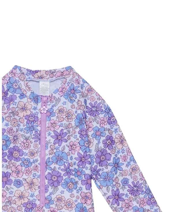 Детский купальник для девочек с длинным рукавом Vintage Flower Gottex Kids, Multi-Violet — фото 3