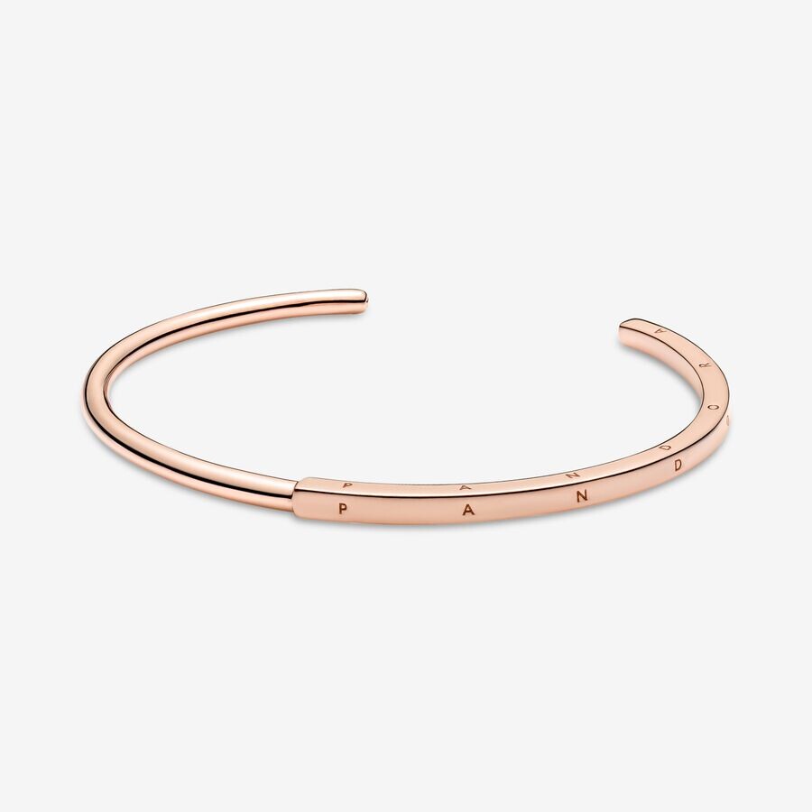 

Браслет Pandora Signature I-D Open, розовое золото