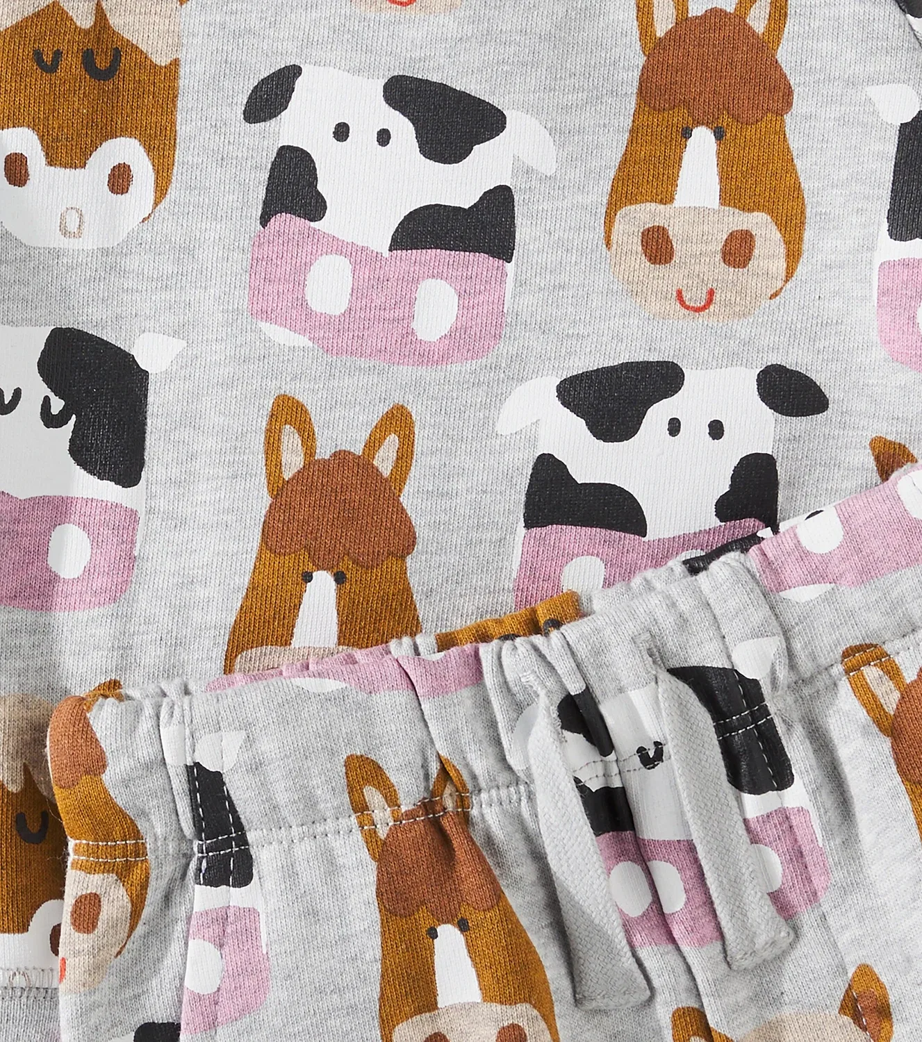 Комплект из свитшота и спортивных штанов из хлопкового джерси Stella Mccartney Kids, серый — фото 3