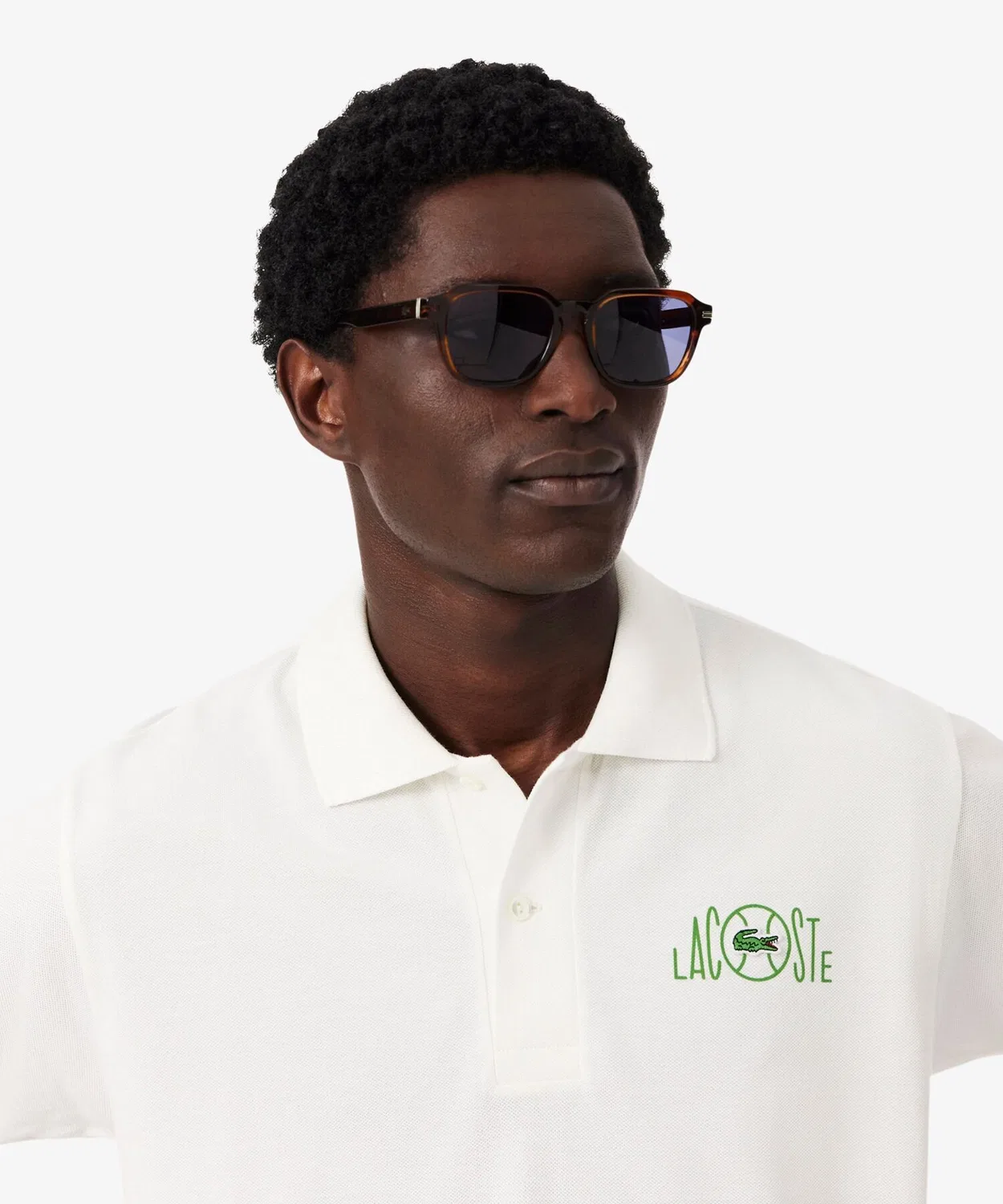 Мужская футболка поло с принтом LACOSTE, Pink — фото 3
