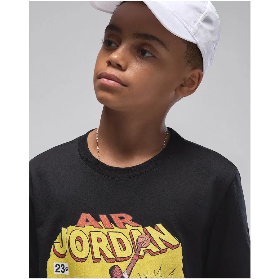 Детская спортивная футболка с принтом Jordan JDB Comic Slam Nike, Черный — фото 3