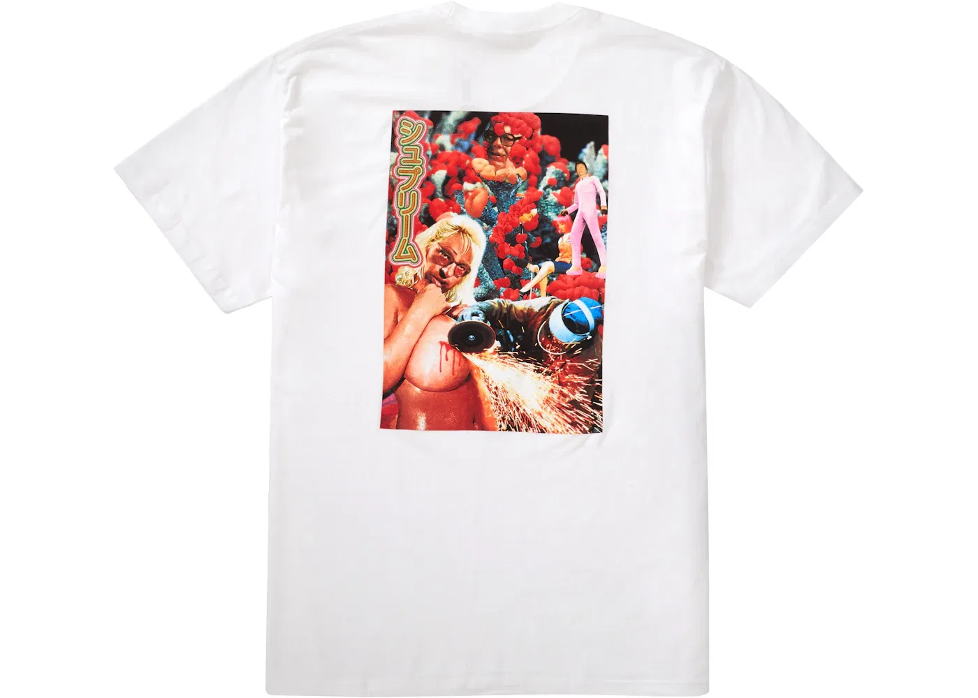 Мужская футболка с принтом Supreme Sekintani La Norihiro Boobies Tee, White — фото 2