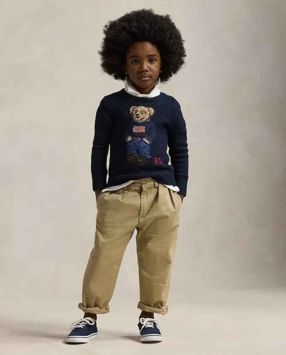 Детский джемпер с принтом Polo Bear Polo Ralph Lauren, Dark Blue