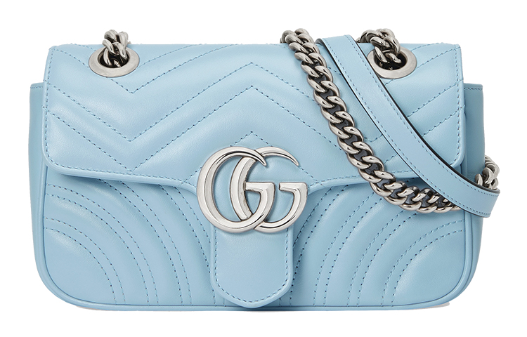 

GUCCI Сумка GG Marmont кожаная через плечо женская синяя