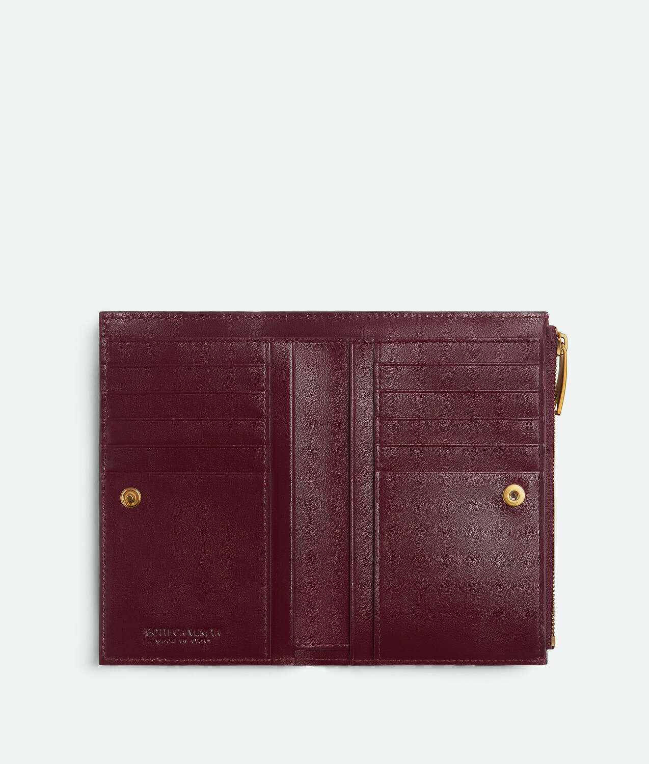 Intrecciato medium bi-fold wallet BOTTEGA VENETA, бароло — фото 2