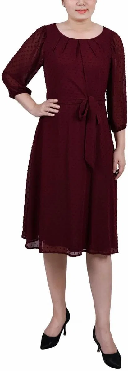 Женское платье с горошком NY Collection, Wine