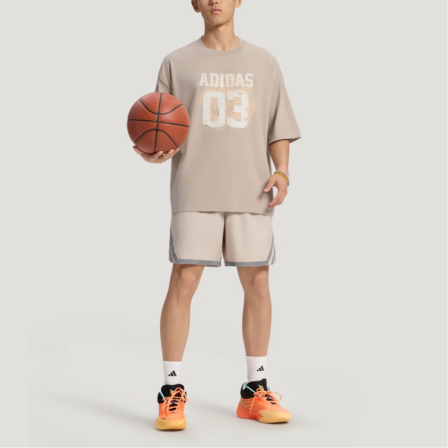 Футболка с круглым вырезом Adidas, Miracle Brown — фото 4