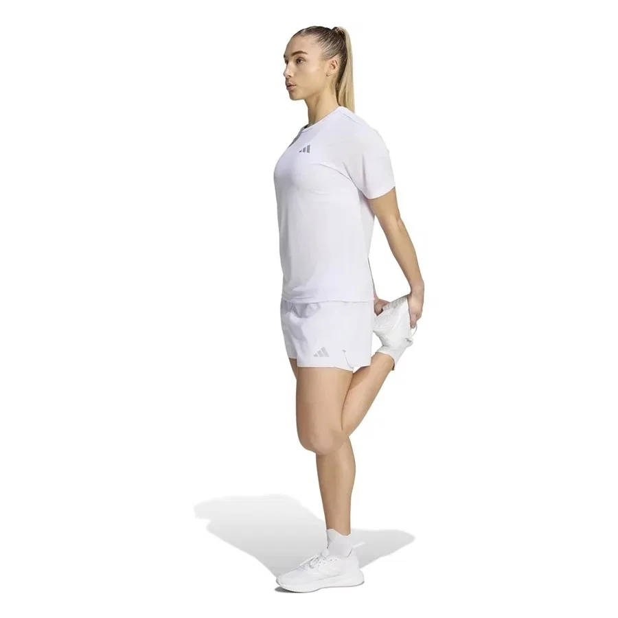 Женская футболка с принтом Run Ess Tee W adidas, Фиолетовый — фото 4