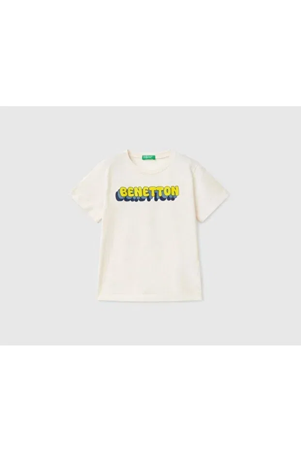Детская футболка для мальчиков с принтом United Colors Of Benetton, White