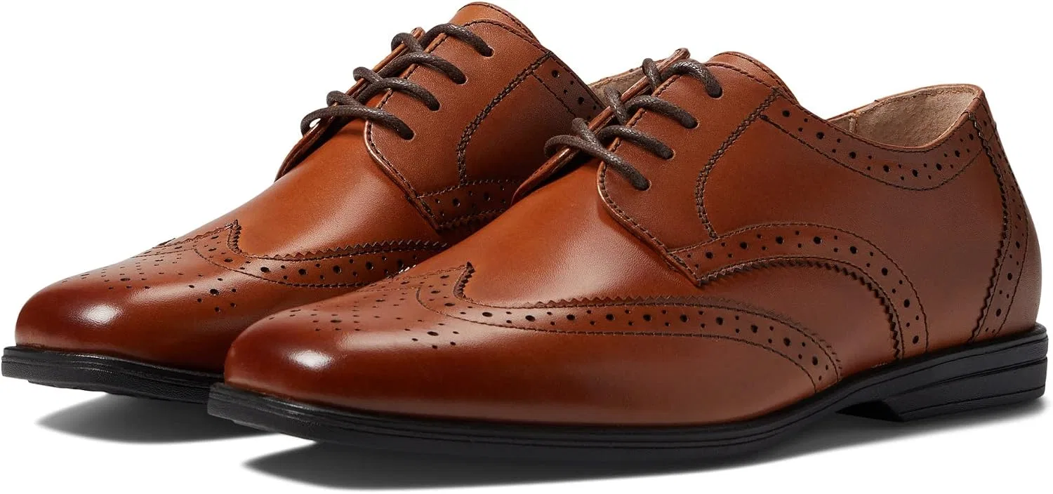 Детские туфли оксфорды с перфорацией Regan Jr. Florsheim, Cognac — фото 2