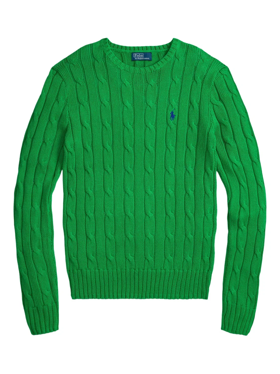 Свитер с кабельным узором Polo Ralph Lauren, зеленый