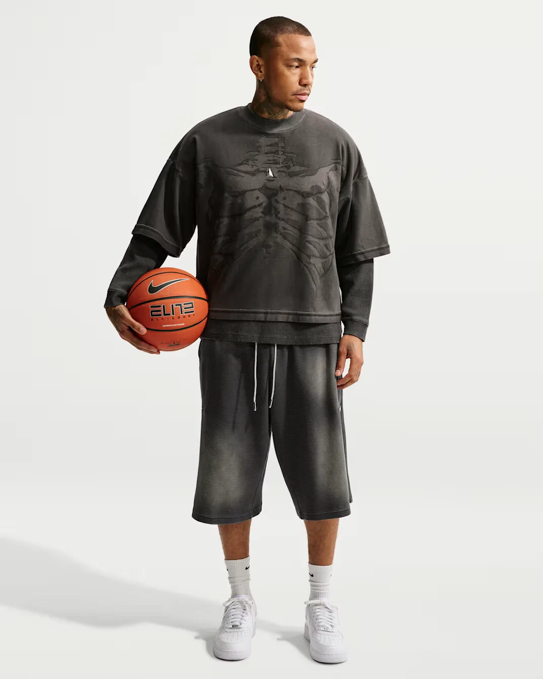 Мужская баскетбольная футболка с длинными рукавами Dri-FIT Ja Nike, Black — фото 4