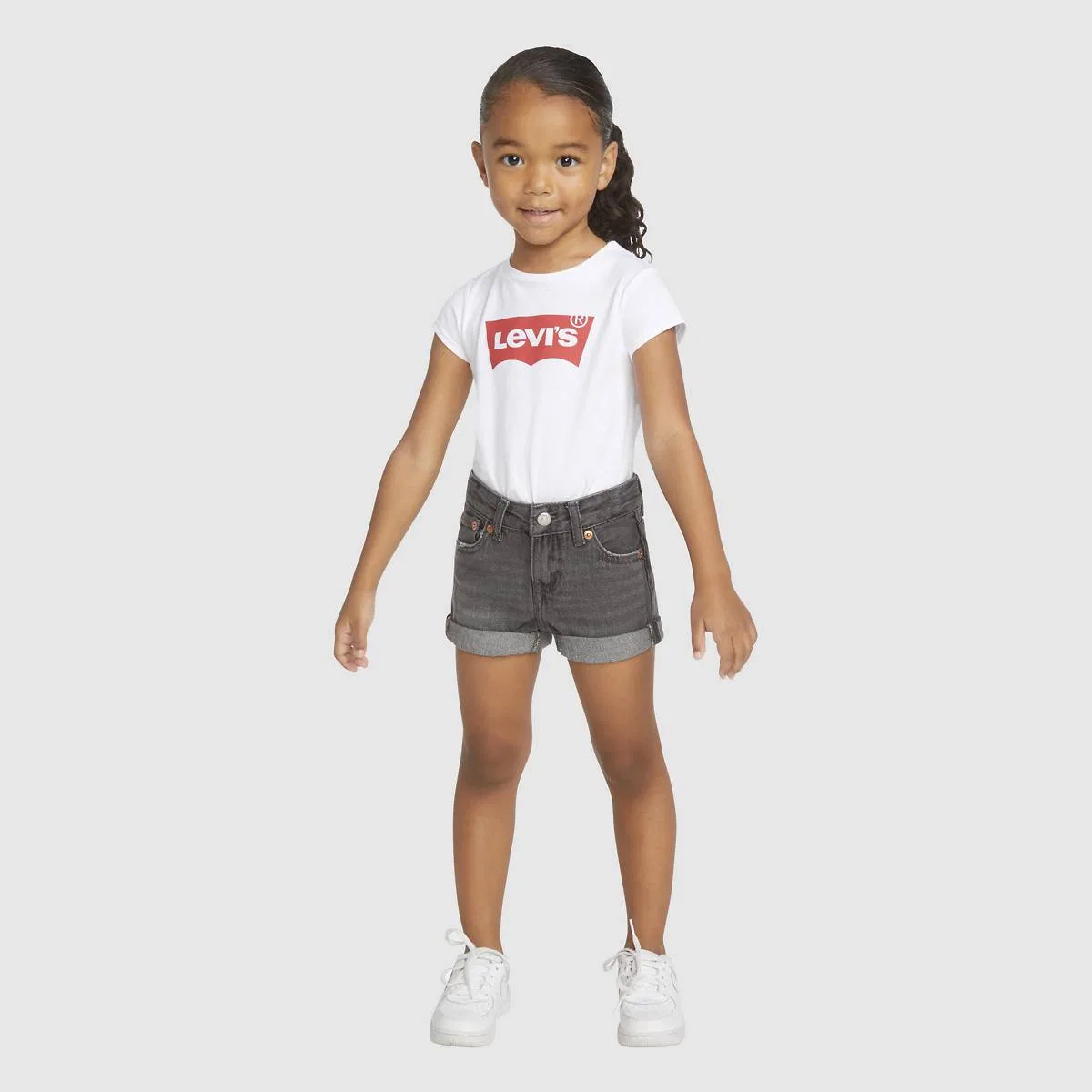 Короткие шорты для девочек 2-4 лет Levi's, Arya - Dark Wash