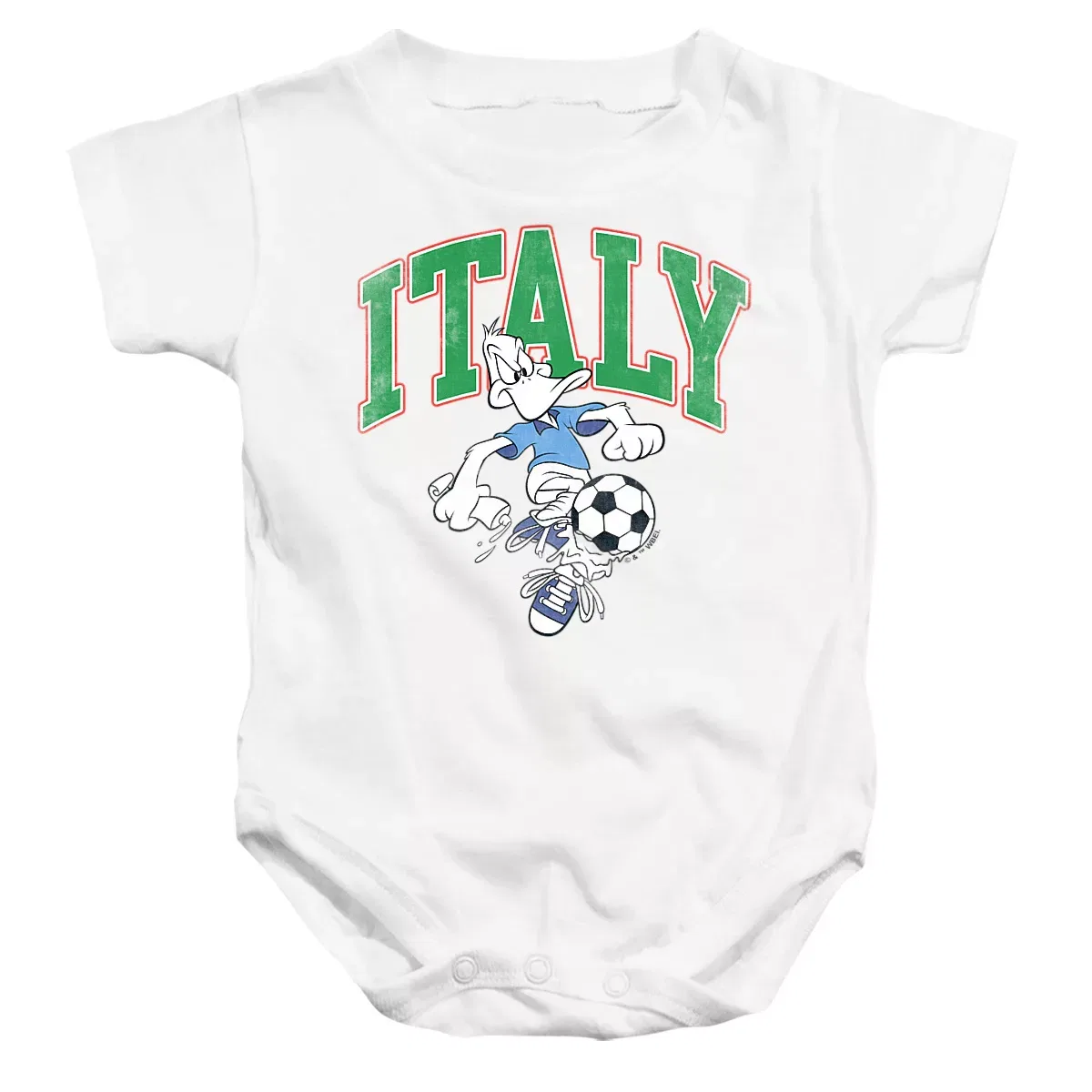 Детское боди с коротким рукавом Baby Looney Tunes Daffy Italia Infant Bodysuit, Looney Tunes, White