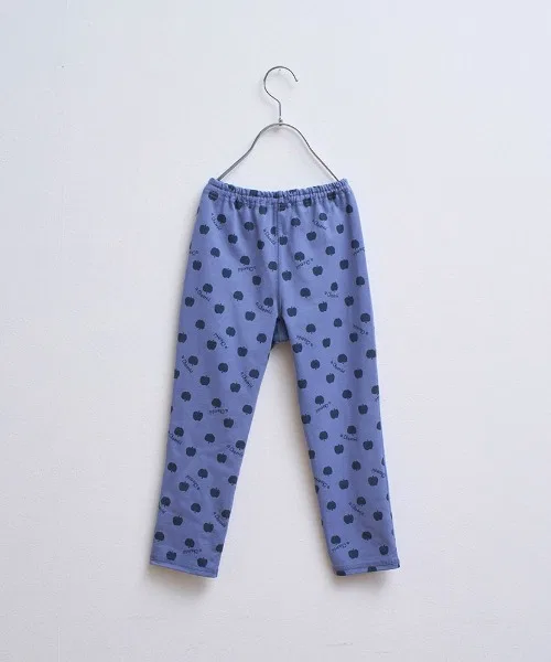 Детские леггинсы с принтом в яблочный горошек LYKKE, Grayish Blue