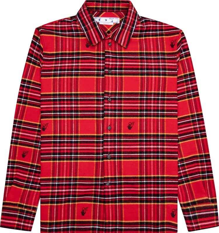 

Рубашка Off-White Flannel Skate Shirt 'Red/Black', красный