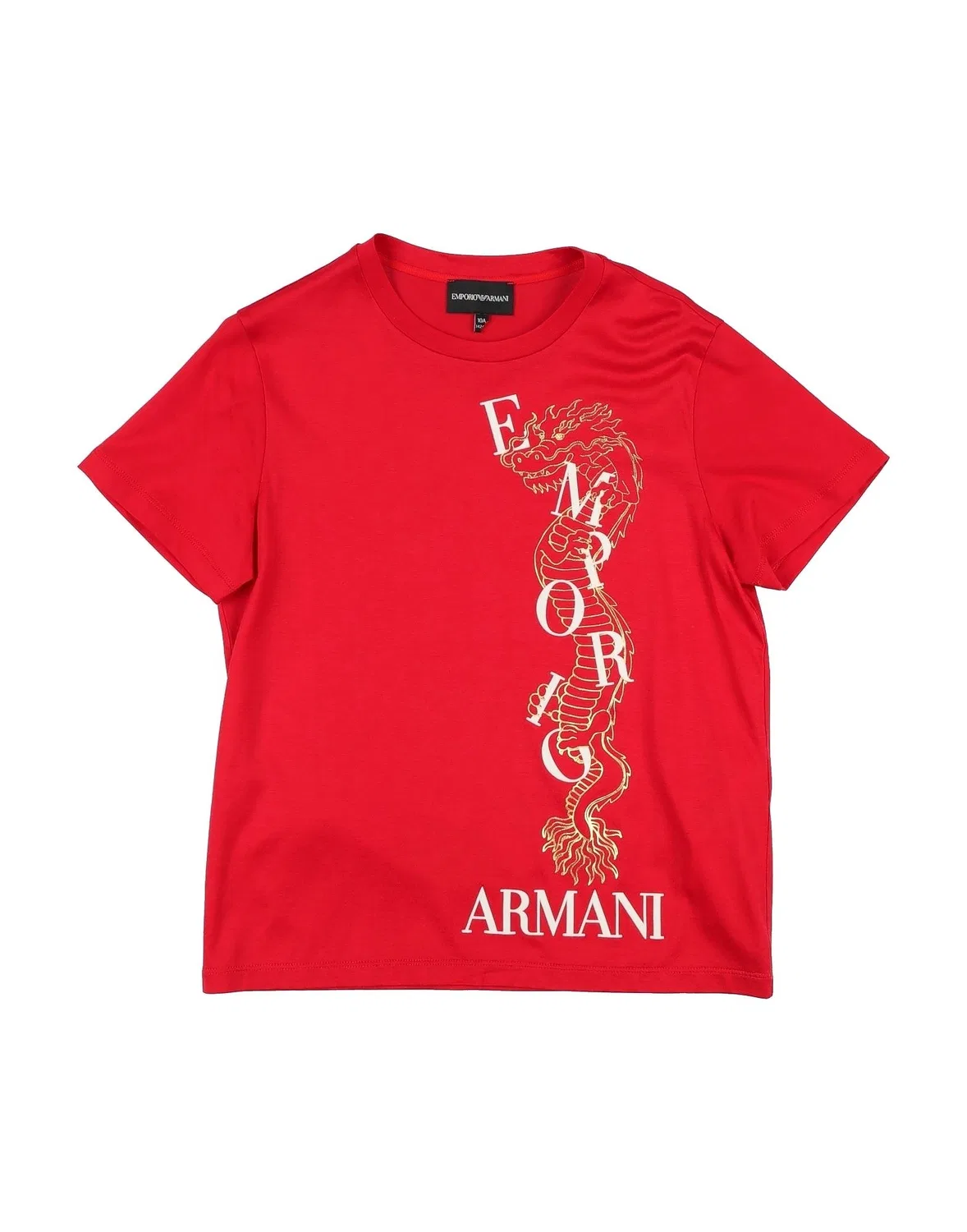 Подростковая футболка с длинным рукавом Jersey Giorgio Armani, красный