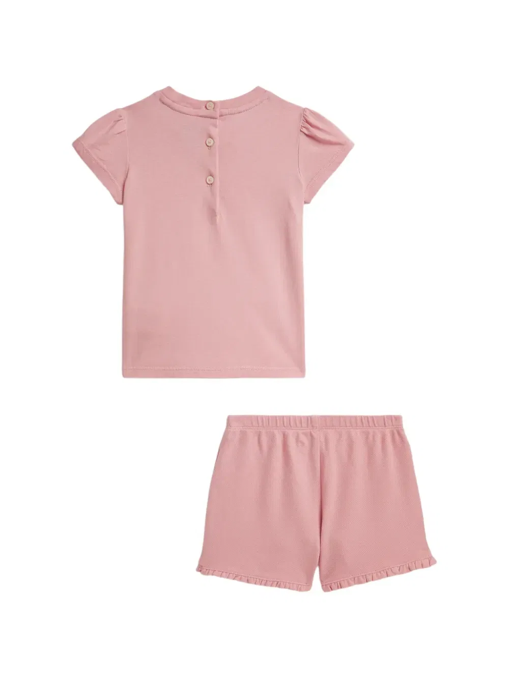 Комплект polo bear из топа и шортов Polo Ralph Lauren Kids, розовый — фото 2