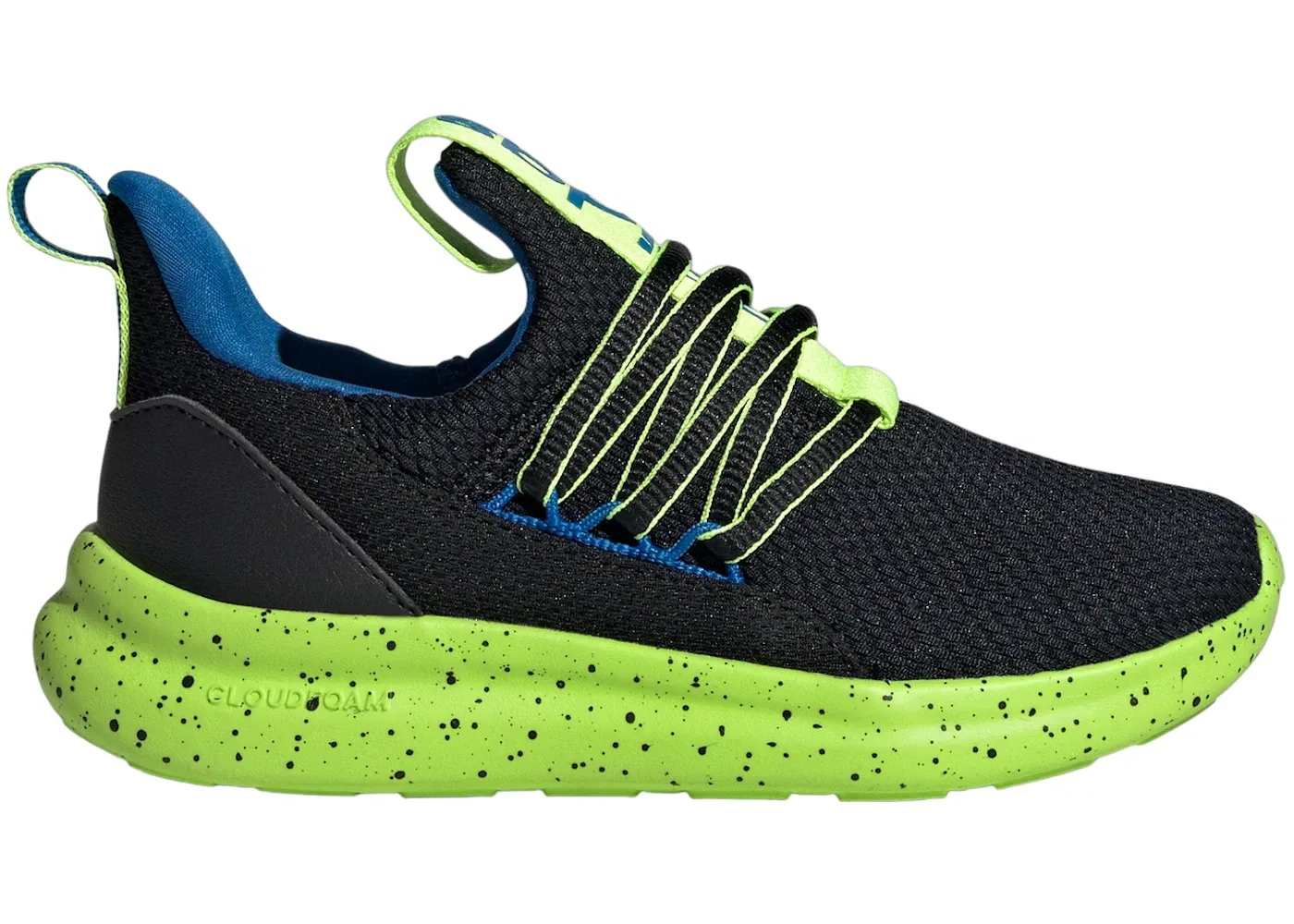 Детские кроссовки Lifestyle с шнуровкой Adidas Lite Racer Adapt 7.0, Core Black/Lucid Lemon/Bright Royal