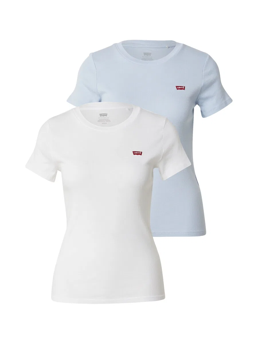 Комплект из двух футболок LEVI'S «Essential Tee» в пастельно-голубом и белом цветах