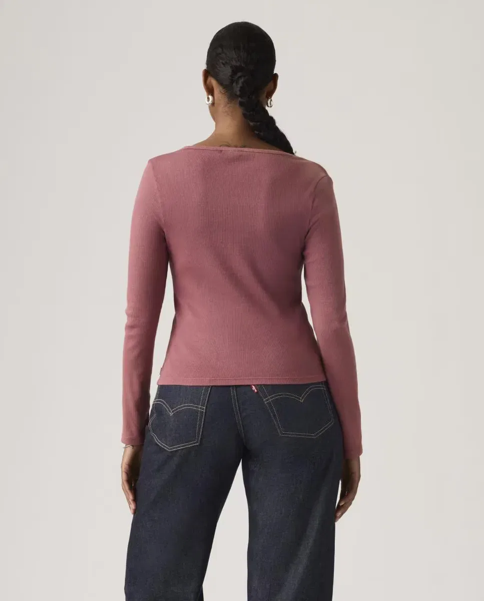 Женская футболка с длинным рукавом Levi's, Rojo Granate — фото 2