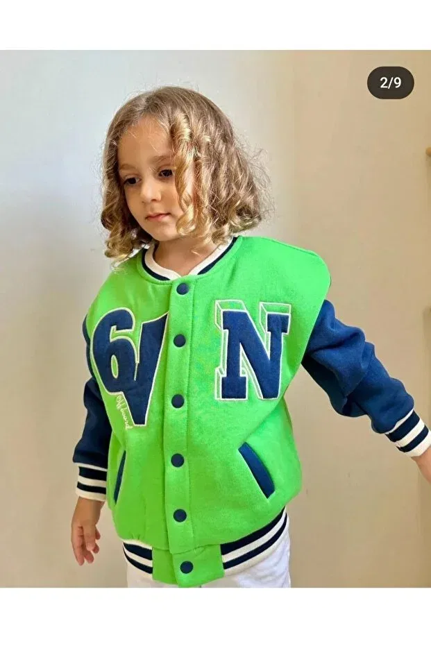 Детское пальто для девочек с вышивкой Des Gamins, Green