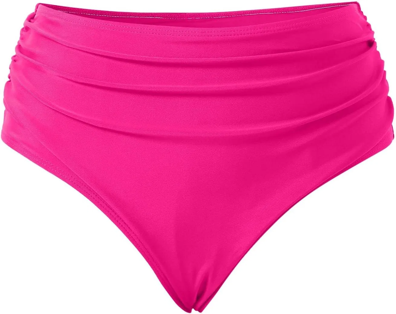 Женские высокие бикини с утяжкой живота Retro, Hot Pink — фото 3