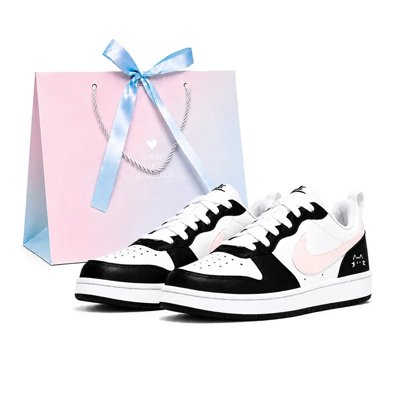 Детские кроссовки-скейтборд с низким верхом Nike Court Borough, Black Pink Color Block