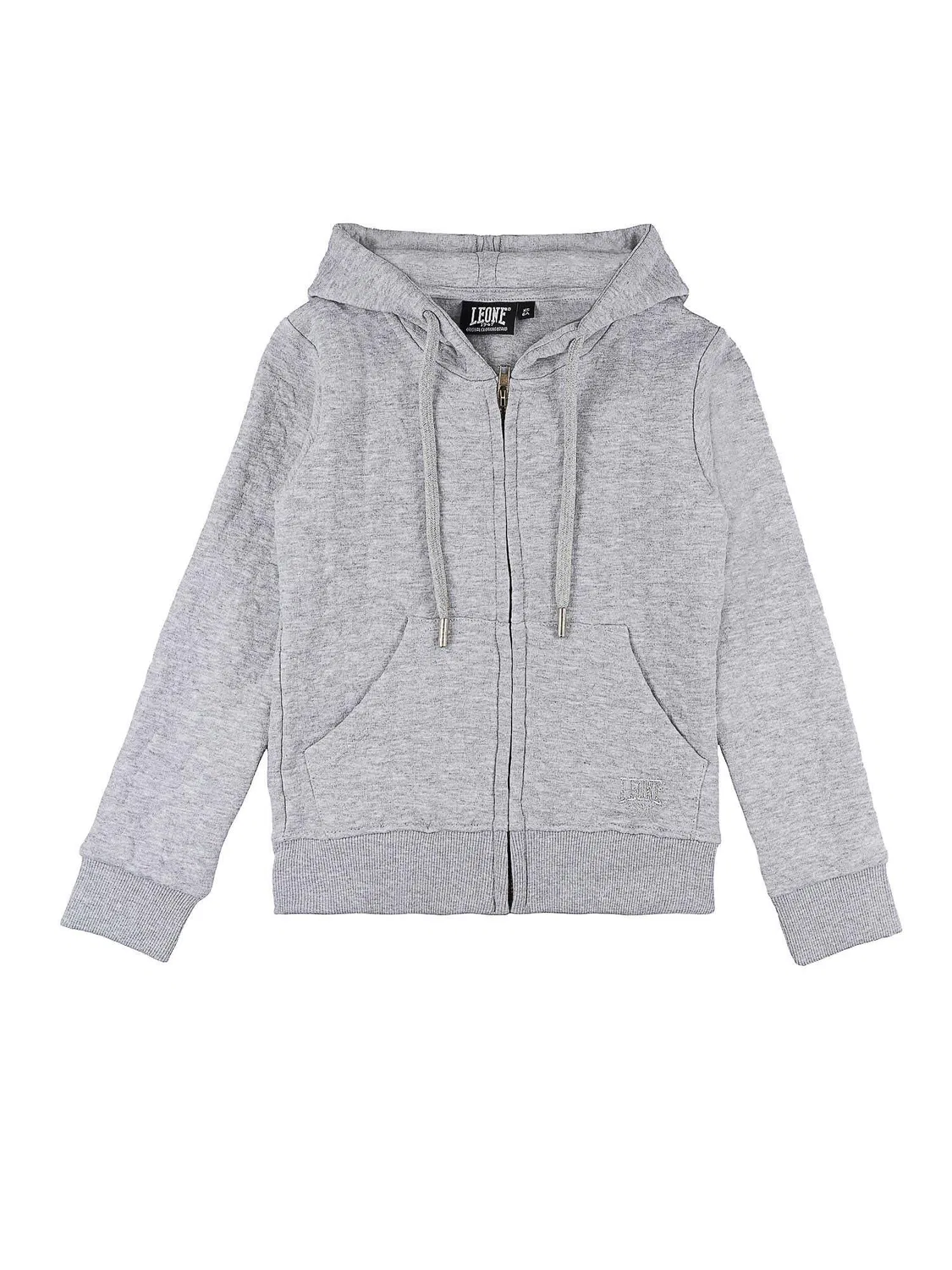 Детский свитшот для девочек с капюшоном и молнией Leone 1947 Apparel, Grey / Carbongrey
