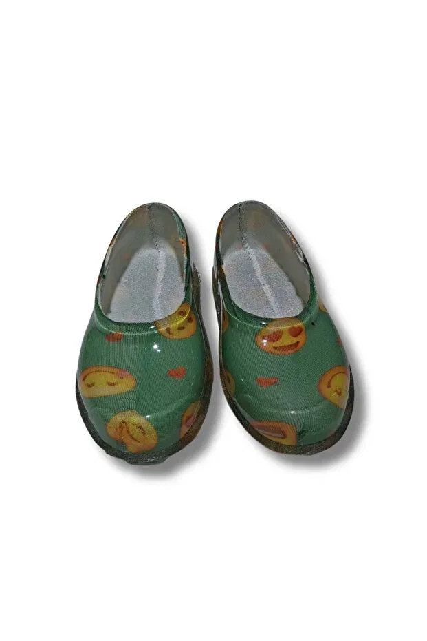Детские туфли для девочек с принтом Patik garden and agriculture girls' shoes 21-30 green with emoji Belixspor, Green — фото 3