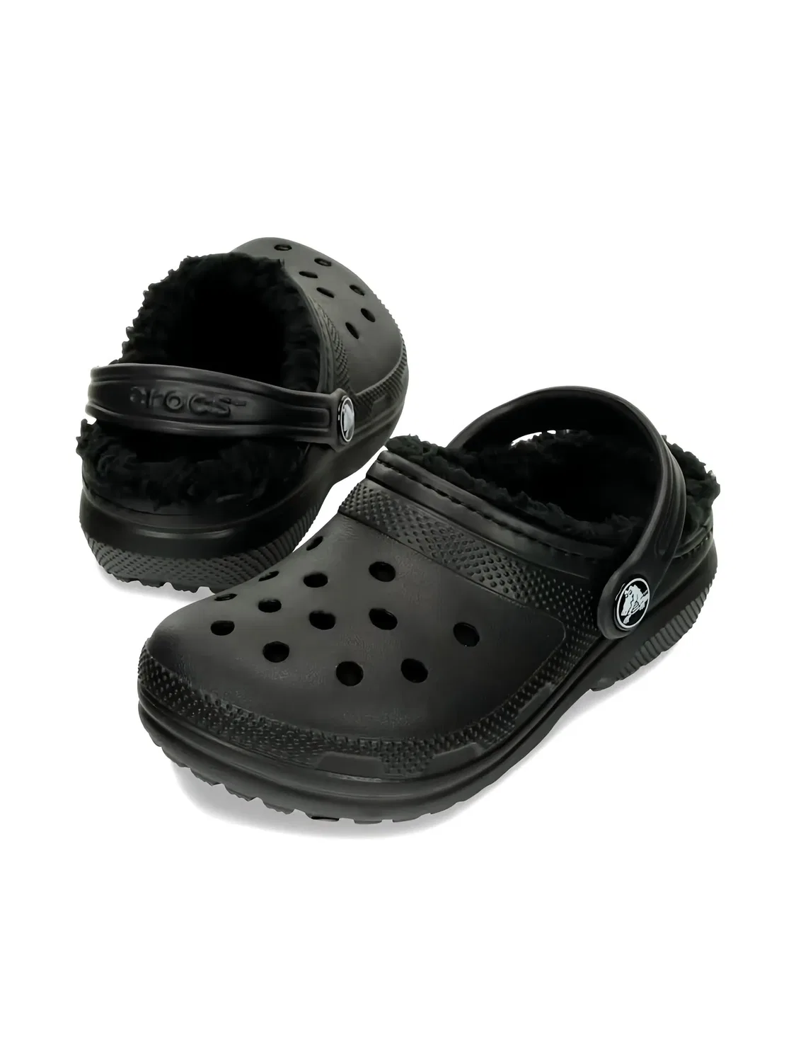 Класические сабо с подкладкой в черном цвете Crocs, черный — фото 2