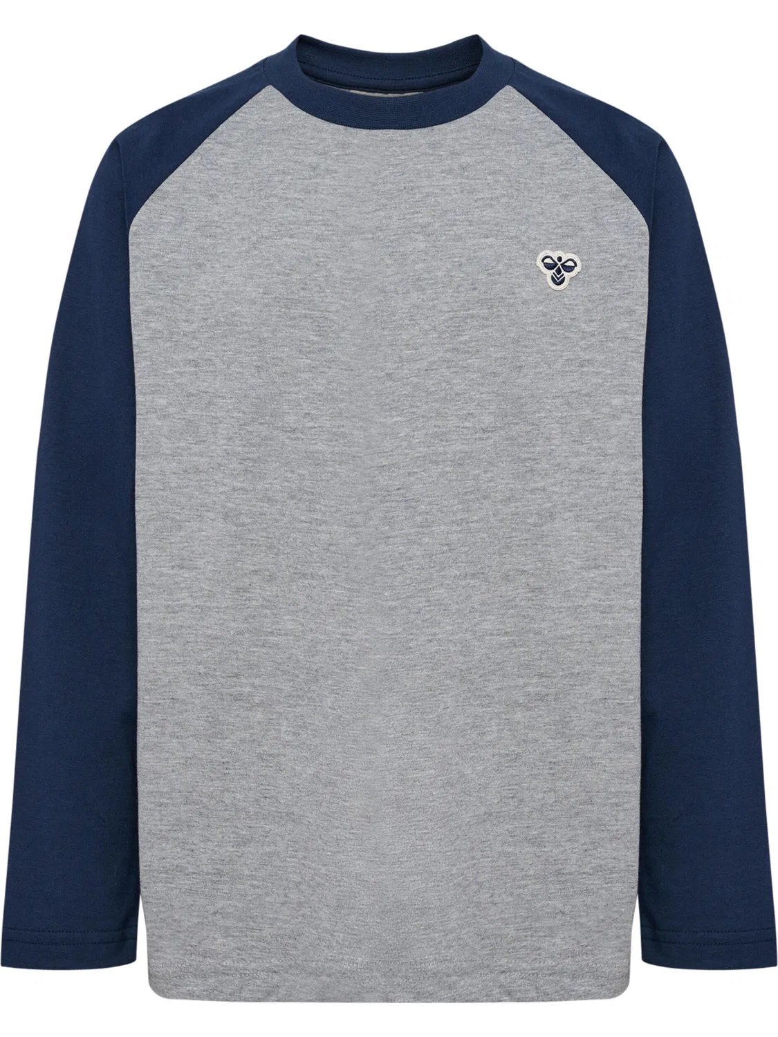 Детская футболка с длинным рукавом Hmljr Raglan Hummel, Blau Navyblau Gletscherblau — фото 4