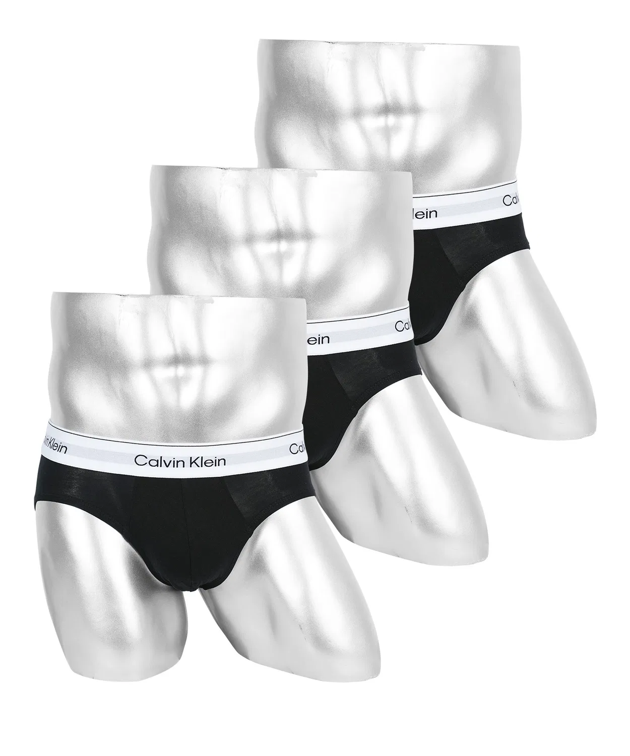 Мужские трусы-боксеры с логотипом Calvin Klein, комплект из 3 шт, Черный