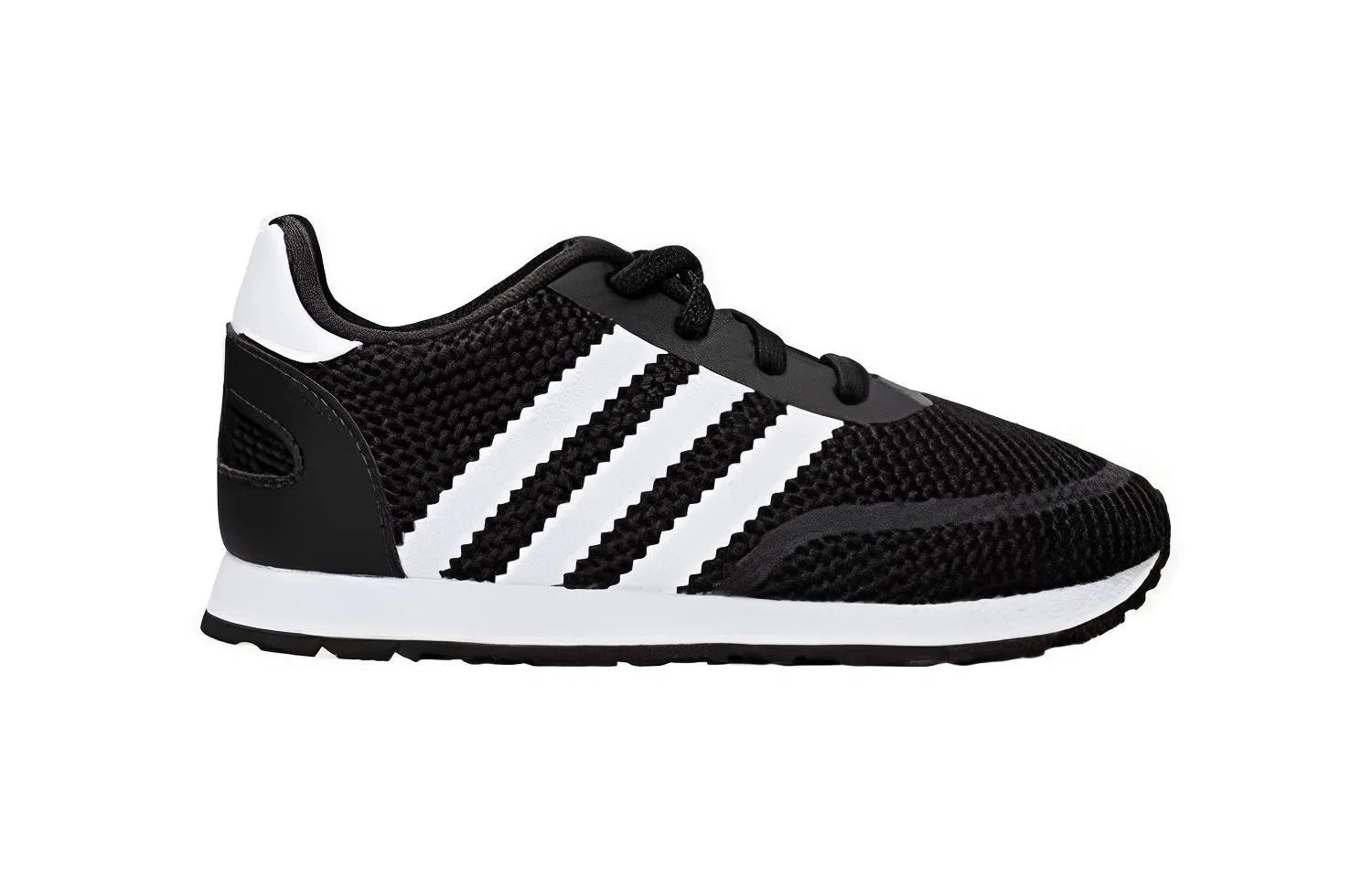 Детские кроссовки для малышей с низким верхом N 5923 Adidas Originals, Black White — фото 3