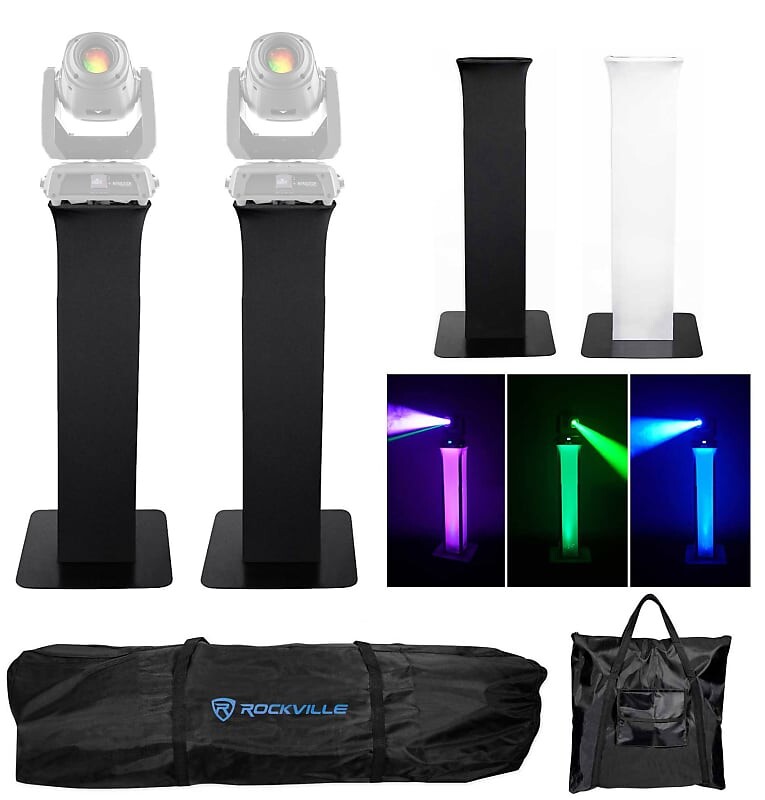 

2 стойки Totem + черные + белые сетки для 2 ламп Chauvet Intimidator Spot 375Z IRC Rockville (2) RTP32B Spot 375Z IRC