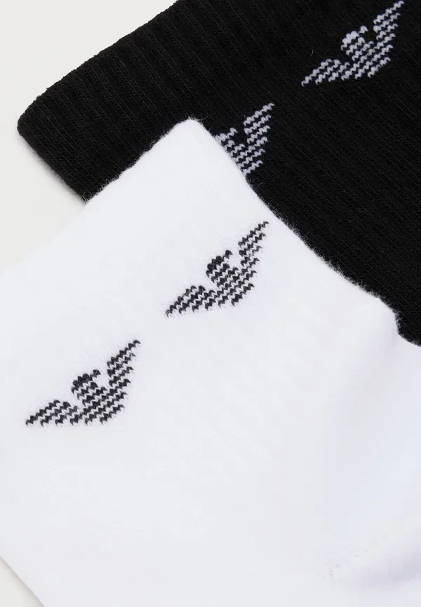 Комплект из 2 коротких носков Emporio Armani, белый/черный — фото 2
