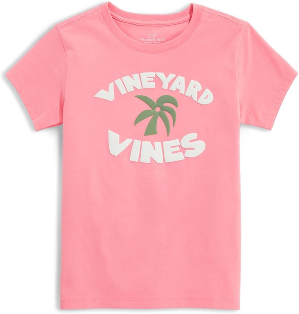 

Футболка Vineyard Vines Girls Vv Palm Tree Short Sleeves Tee, цвет Cayman