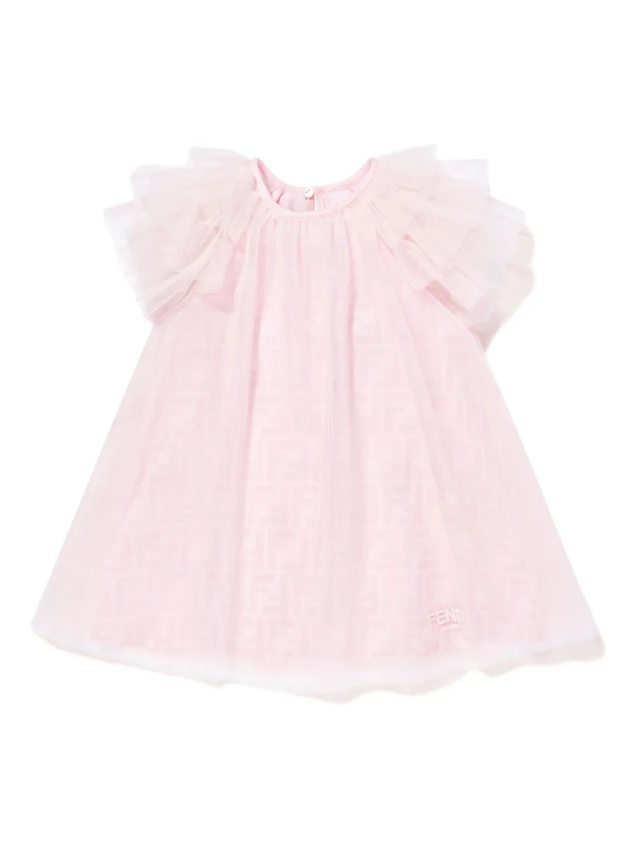 

Платье из тюля Fendi Kids, розовый