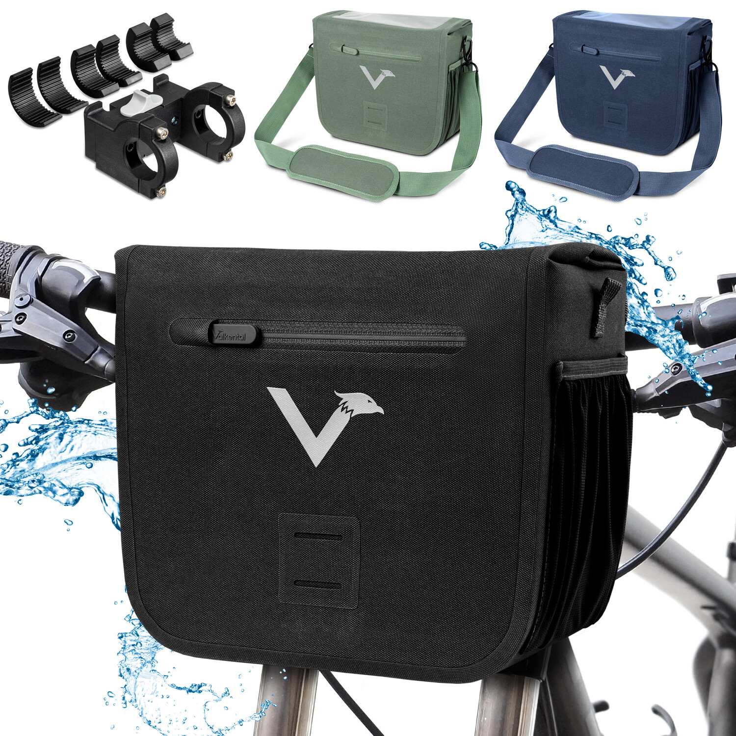 

Прочная Сумка на Руль Valkental Front Pack, черный