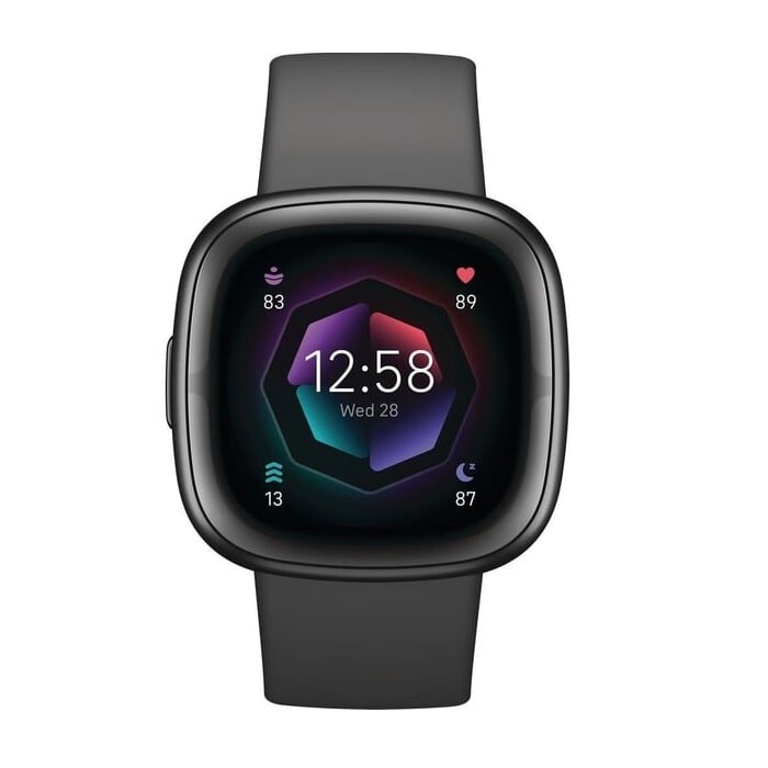 

Умные часы Fitbit FB521BKGB Sense 2, серый/графитовый