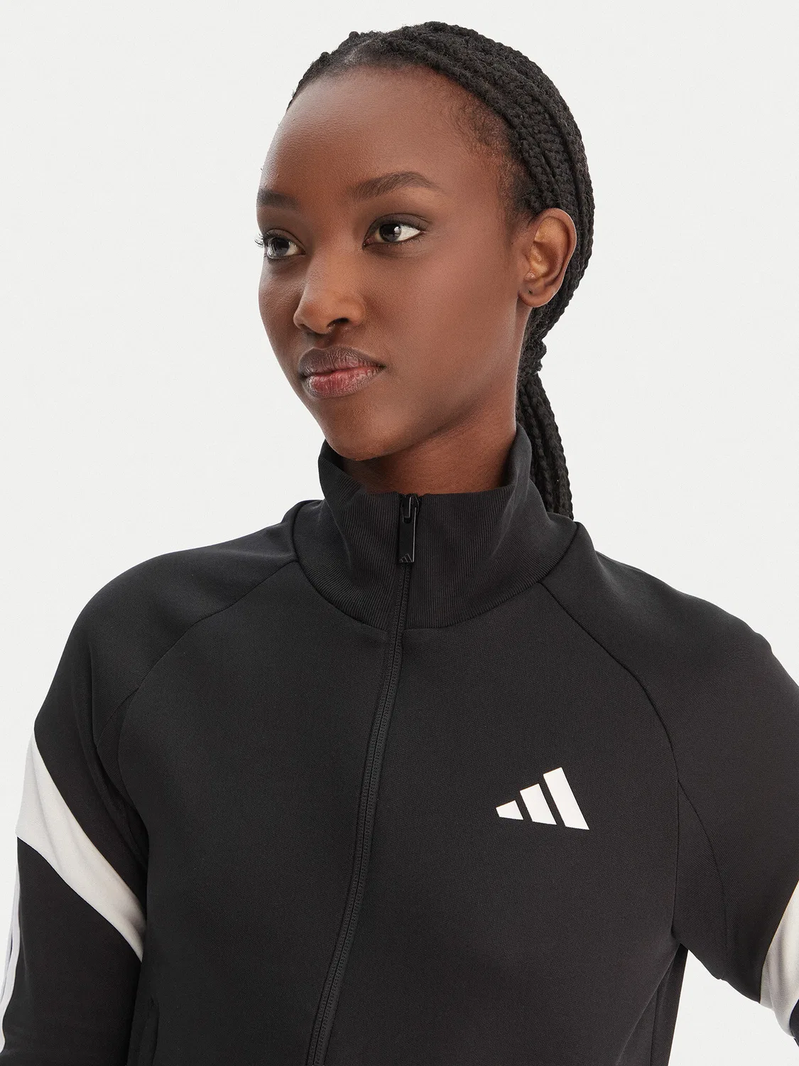 Женская толстовка приталенного кроя House Of Tiro Adidas, черный — фото 4