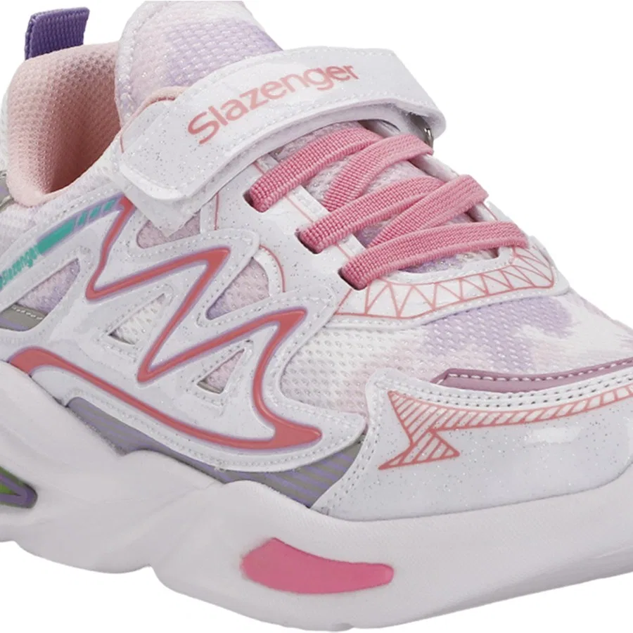 Детские кроссовки с липучками KYRIE Slazenger, Бело-розовый — фото 4