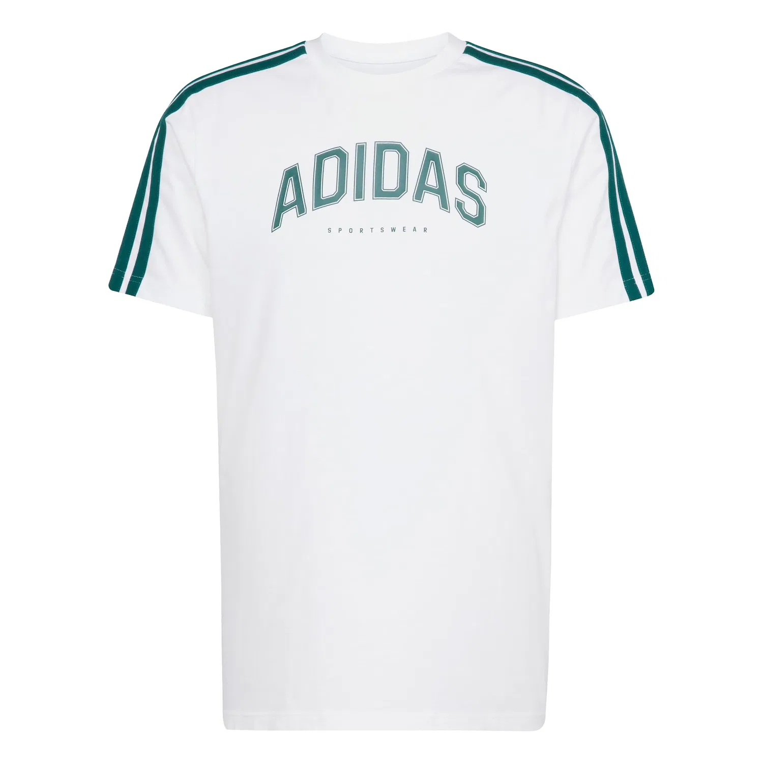 Мужская футболка с принтом Codes Collegiate Linear Graphic adidas, White/Opulento Garden — фото 2