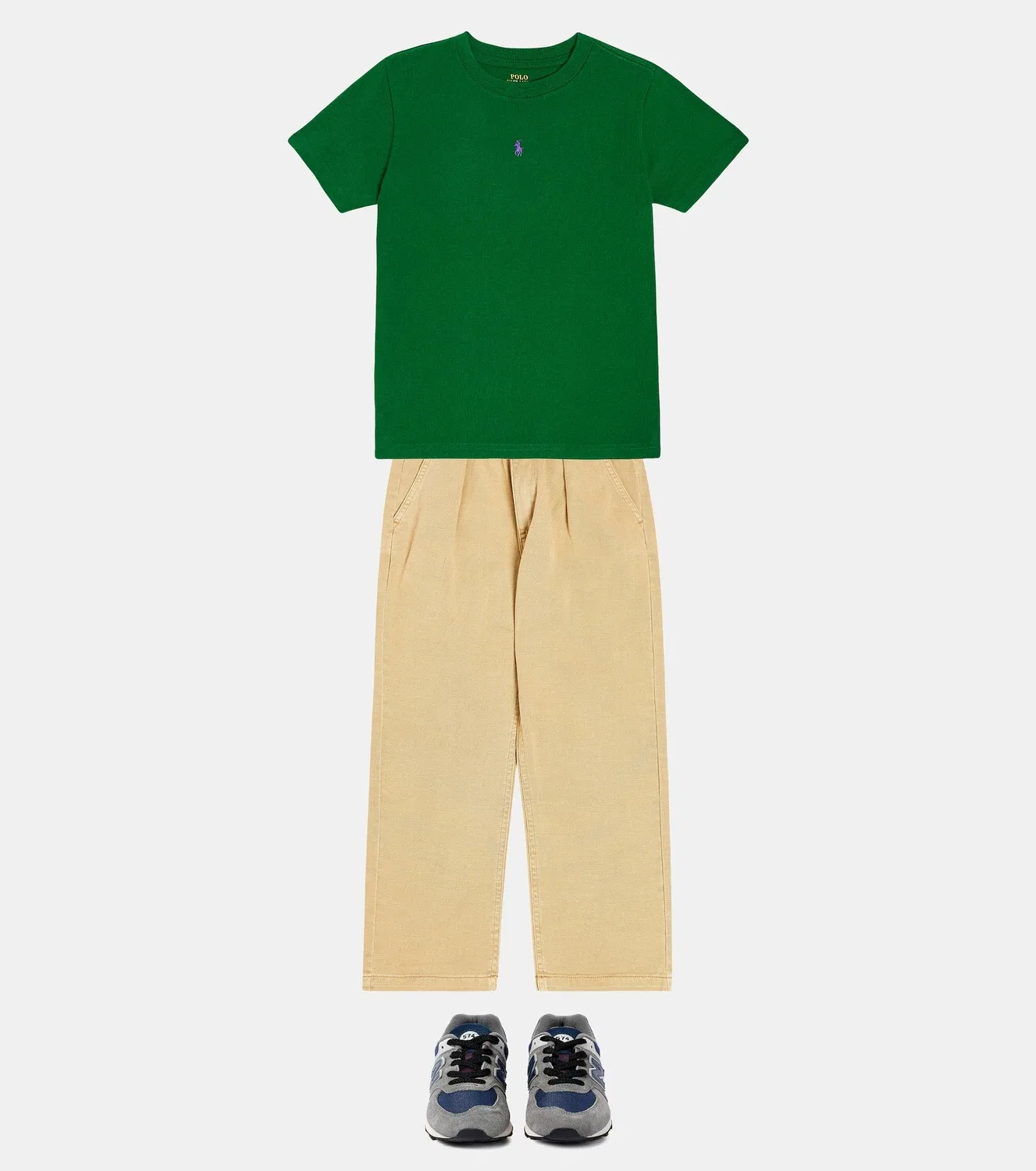 Брюки хлопковые Polo Ralph Lauren Kids, бежевый — фото 2