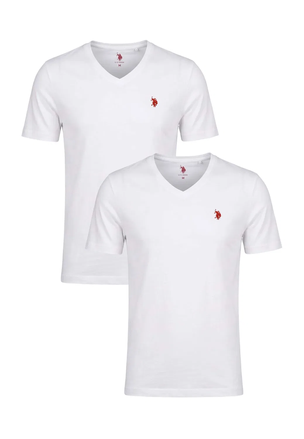 Мужская футболка с V-образным вырезом 2-pack U.S. Polo Assn., White