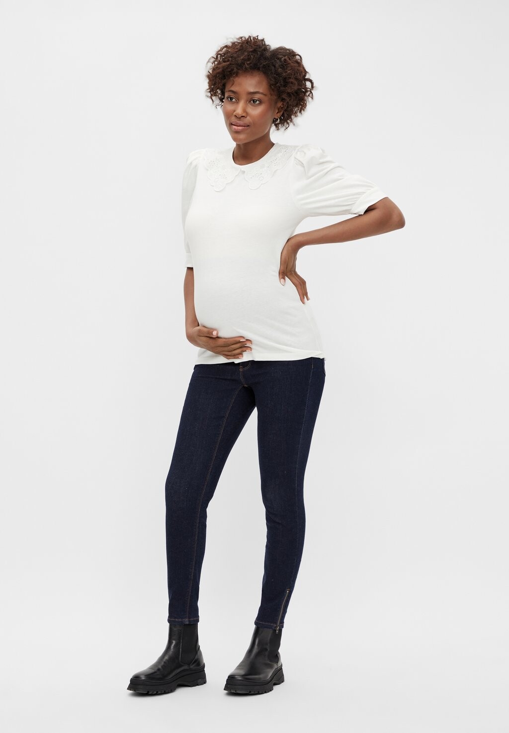 

Джинсы облегающие MLMORENA SLIM ZIP JEANS A. MAMALICIOUS, темно-синий деним